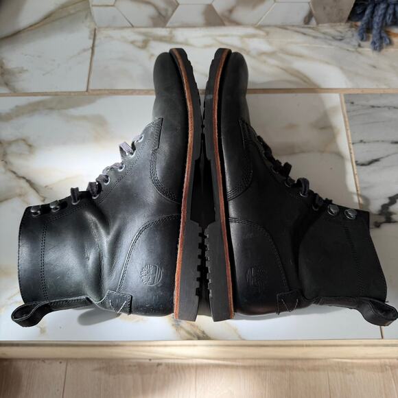 Timberland Men\'s Kendrick Black Leather Chukka Boots Size‎ 8 Side Zip Waterproof main image 6